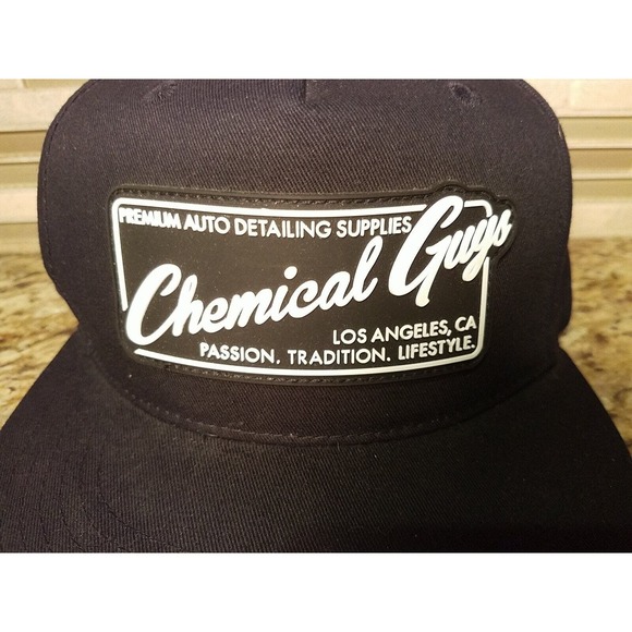 Chemical Guys Hat Auto Detailing Patch Adjustable Snap Back Black Cap - Picture 2 of 11